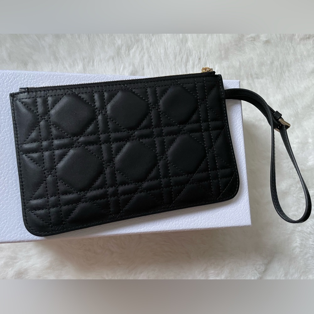 Authentic Dior Black Calfskin Pouch